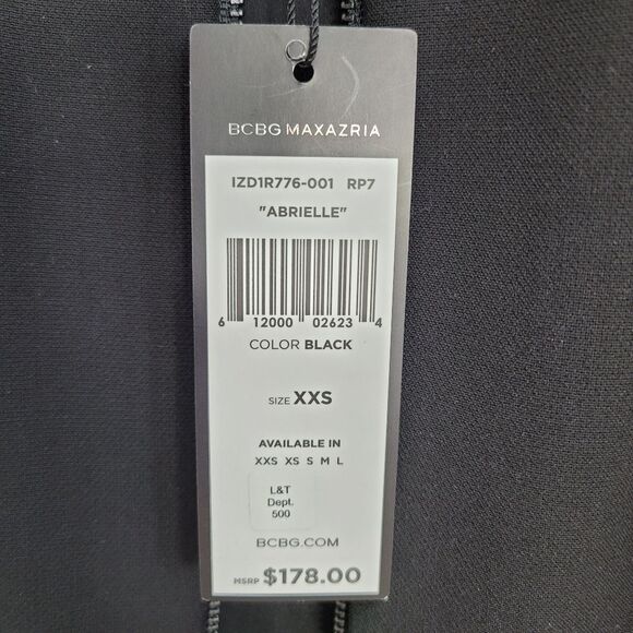 BCBGMaxAzria Abrielle Zip-Front Peplum Top SIZE XXS - Picture 13 of 14